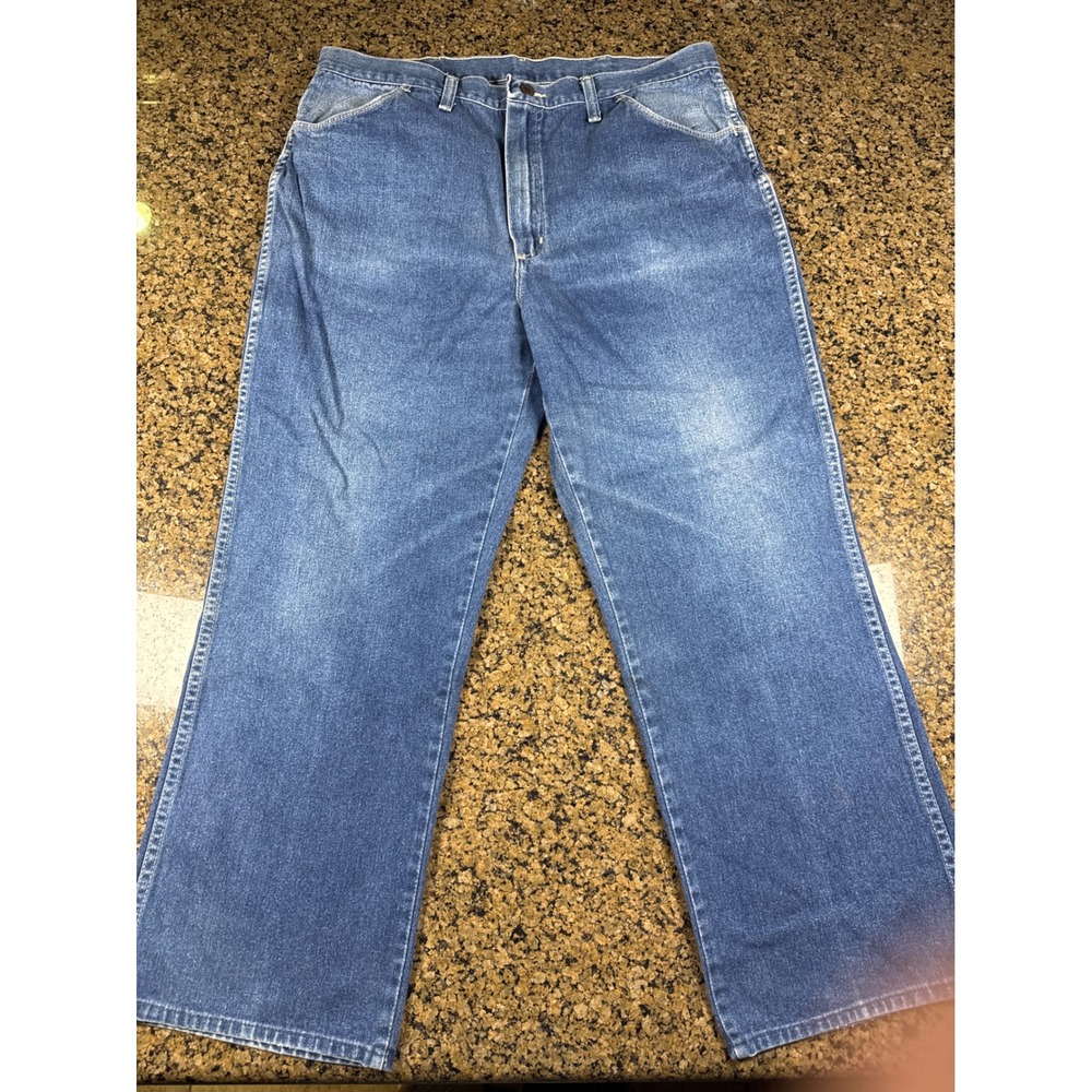 Vintage Maverick Mens Blue Denim Jeans Made in USA Straight Leg A1104NP 38/M